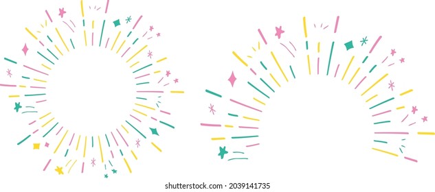 set illustration of effect line