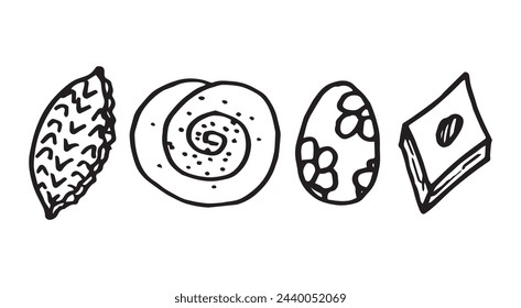 set illustration of elements for Novruz holiday