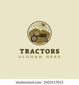 Set Illustration farm logo, emblems on white background