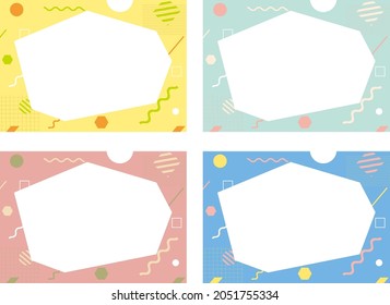 set illustration of Geometric pattern background