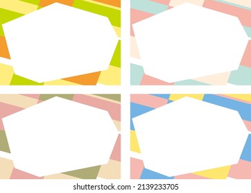 set illustration of Geometric pattern background