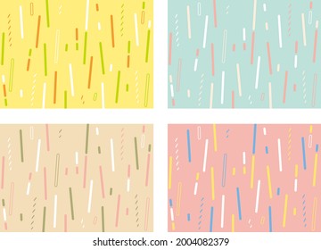set illustration of Geometric stick pattern background