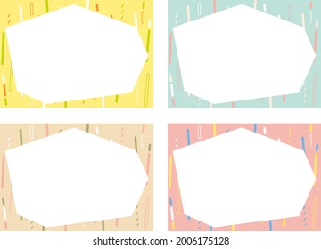 set illustration of Geometric stick pattern background