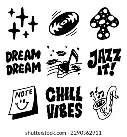 Set of illustration Hand drawing Doodles icons