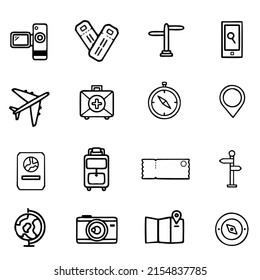 Set of illustration landmarks and monuments. Web icon, element, or web design