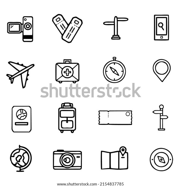 Set of illustration landmarks and monuments. Web
icon, element, or web
design