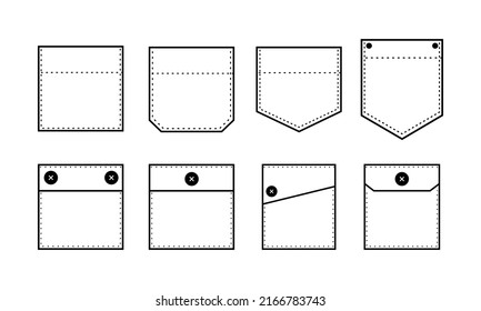 Set Illustration of Pocket Line Art