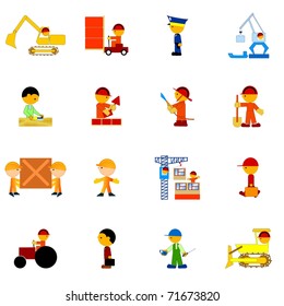 Set of illustration of professions. Vector