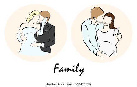 Set of Illustration shows a Family?