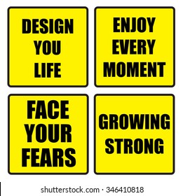 Set of a Illustration shows Famous slogans.?