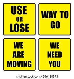 Set of a Illustration shows Famous slogans.?