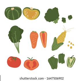 Set-Illustration von geschnittenem ​ ​


