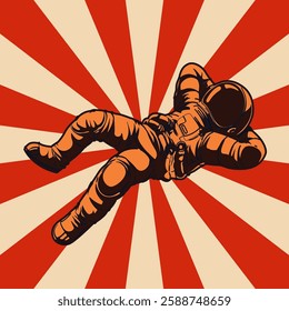 set illustration space exploration astronaut