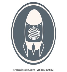 set illustration space exploration rocket