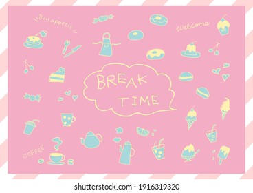 set illustration of sweets icons