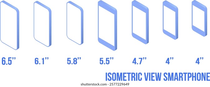 Set illustration of a typical smartphone screen size