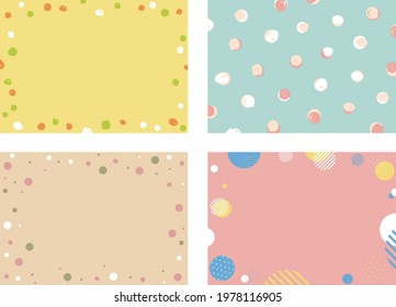 set illustration of various type of dots pattern frame