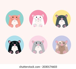 conjunto de ilustración vectorial gráfico del estilo de dibujos animados de gatos lindos, la ilustración se puede usar para imprimir e icono 
