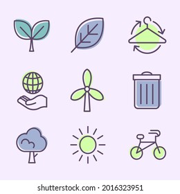 set illustration vector graphic of environmental icon business