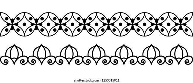 Set illustration of vintage design elements. Hand drawn ornament. 