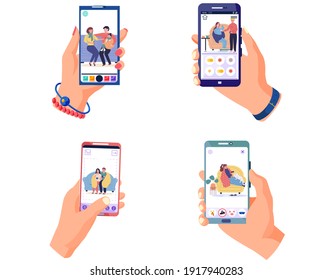 Set of illustrations about photosession of process of treatment and recovery. People help patients. Characters help sick relatives to take medicine and rest in self-isolation. Prevention of colds