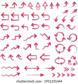 set of illustrations of arrows of various shapes.