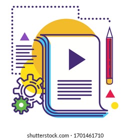 Set of illustrations for career counselling, aptitude, subjects, careers and ability concerning education, business, industry and life skills. business information.