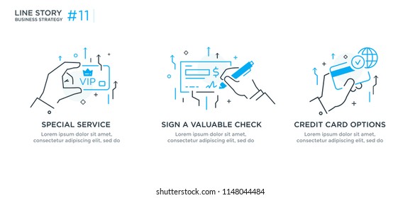 Set of illustrations concept with business concept. Workflow, growth, graphics. Business development, milestones, start-up. linear illustration Icons infographics. Landing page site print poster. Line