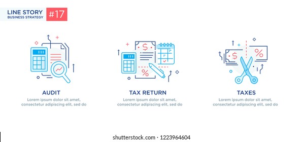 Set of illustrations concept with business concept. Workflow, growth, graphics. Business development, milestones, start-up. linear illustration Icons infographics. Landing page site print poster. Eps