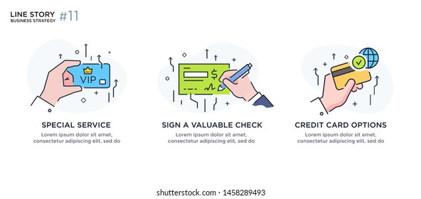 Set of illustrations concept with business concept. Workflow, growth, graphics. Business development, milestones, start-up. linear illustration Icons infographics. Landing page site print poster. Eps