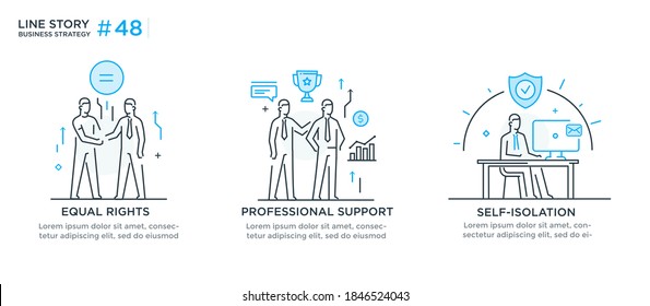 Set of illustrations concept with business concept. Workflow, growth, graphics. Business development, milestones, start-up. linear illustration Icons infographics. Landing page site print poster. Line