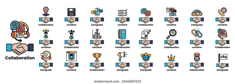 A Set of illustrations in the concept of Hands of people checking hands and things in line art style