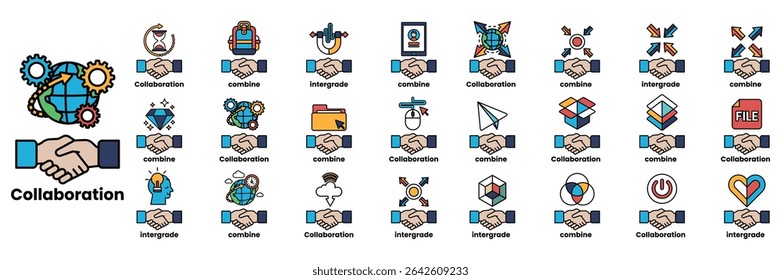 Un conjunto de ilustraciones en el concepto de Manos de personas que revisan las manos y las cosas en el estilo de arte de línea