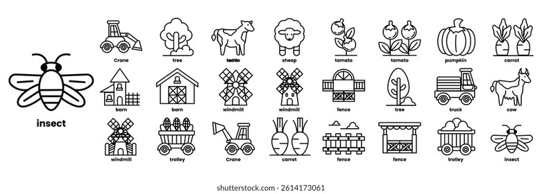 A Set of illustrations in the concept of a public park in line style