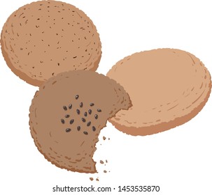 set of illustrations of cookies
