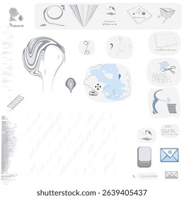 A set of illustrations for creating a website. Exclusive.