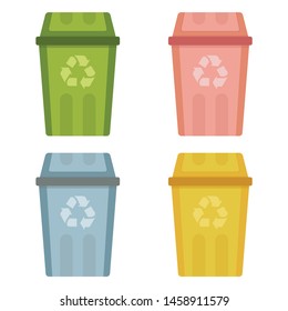 Set of illustrations of the dustbins.
