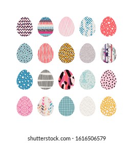 Set of illustrations with easter eggs. Can be used for scrapbook, banner, print, etc.