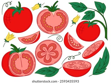 Set of illustrations in hand draw style