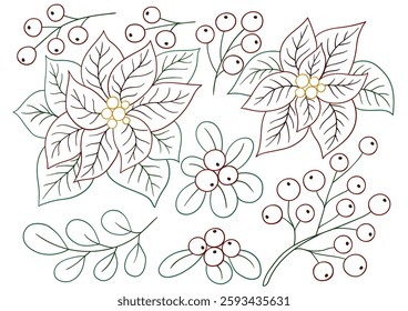Set of illustrations in hand draw style