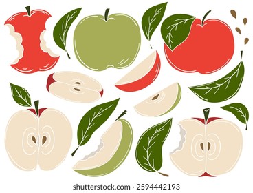 Set of illustrations in hand draw style