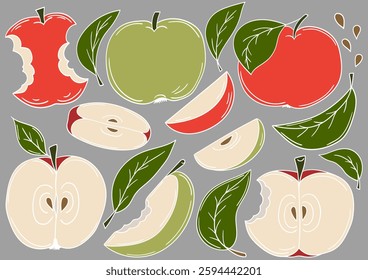 Set of illustrations in hand draw style