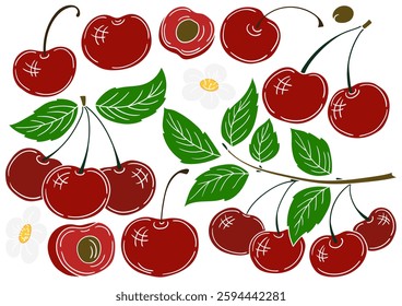 Set of illustrations in hand draw style