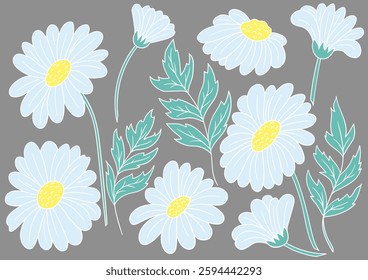 Set of illustrations in hand draw style