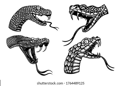 snake head line drawing