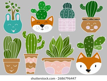 Conjunto de ilustraciones para postales, volantes, Anuncios