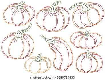 Illustrationssatz für Postkarten, Flyer, Banner
