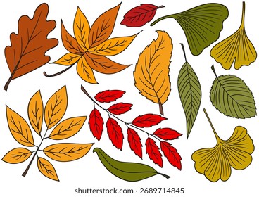 Set of illustrations for postcards, flyers, banners