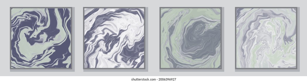 Set of illustrations. Posters. Poster templates. Illustrations in the style of fluid art. Paints. Drawings by paints. Watercolor brush strokes. Patterns. Abstract image. Acrylic paints.
