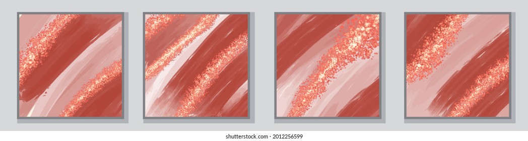 Conjunto de ilustraciones. Carteles. Plantillas de póster. Ilustraciones al estilo de arte fluido. Pinturas. Dibujos con pinturas. Atracciones de pincel de color de agua. Patrones. Imagen abstracta. Pinturas acrílicas.